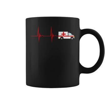 Emergency Car Heartbeat Ekg Pulse Ambulance Driver Rescuer Tassen - Geschenkecke