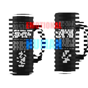 Emotional Support Human Shirt Animal Service Graphic Print Coffee Mug - Monsterry