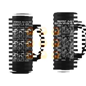 Emotions Of a Sloth Sleeping Lazy Sarcasm Graphic Print Coffee Mug - Monsterry