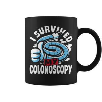 Endoscopy Diagnostic I Survived My Colonoscopy Graphic Print Coffee Mug - Monsterry