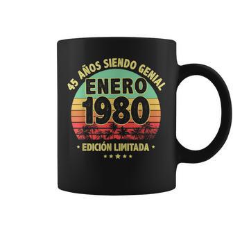 Enero 1980 45 Años Hombre Cumpleaños Regalo Enero 1980 Taza de café - Regaloses