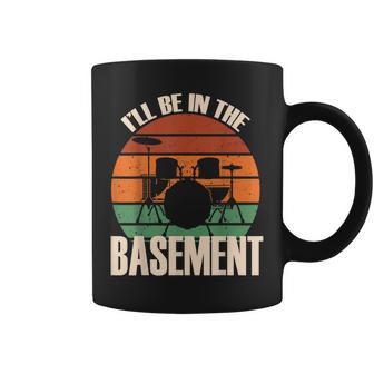 Ensemble De Batterie I'll Be In The Basement Jouant De La Musique Tasse - Cadeauxyz