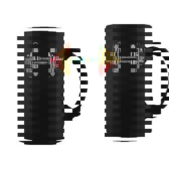 Entrenamiento Powerlifting Regalos Para Hombres Y Es Mancuernas Coloridas Taza de café - Regaloses