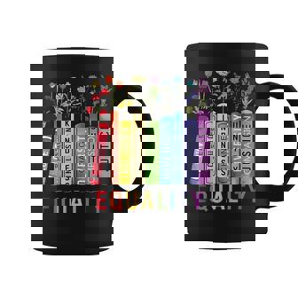 Equal Rights Book Flower Equality Peace Love Kindness Book Coffee Mug - Thegiftio UK