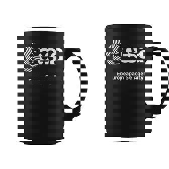 Esa European Space Agency Logo Blanc Tasse - Cadeauxyz
