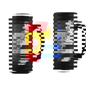 España Y Uruguay Bandera De Amor Y Amistad Diseñointage Taza de café - Regaloses