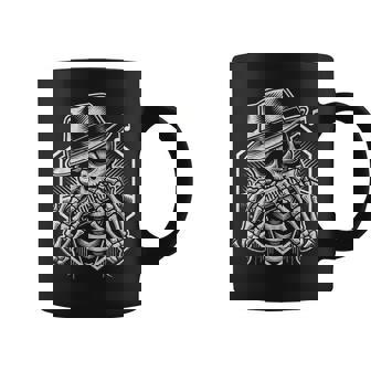 Esqueleto Tocando Armónica Camisa Jugador Calavera Blues Músico Taza de café - Regaloses