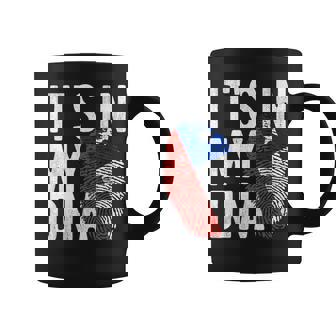 Está En Mi Adn Huella Dactilar De La Bandera De Chile Taza de café - Regaloses