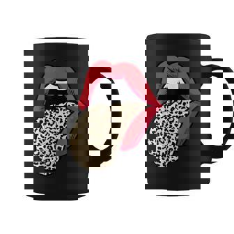 Estampado De Leopardo Labios Rojos Sexy Cheetah Leopard Print Labios Rojos Taza de café - Regaloses