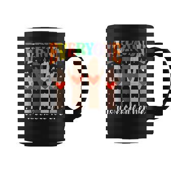Everyone Is Welcome Here Fist Hand Support Idaho Teacher Coffee Mug - Seseable