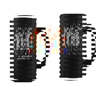 Everyone Is Welcome Here Idaho Teacher Support Lgbt Heart Coffee Mug | Mazezy