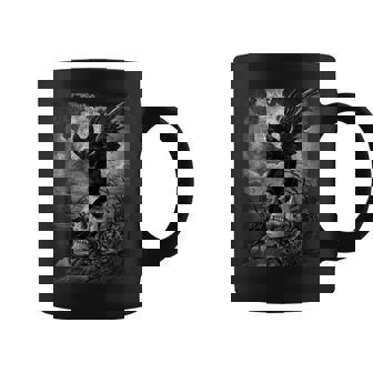 Evil Sphynx Cat Bat Skull Wicca Gothic Goth Witchcraft Witch Graphic Print Coffee Mug - Monsterry