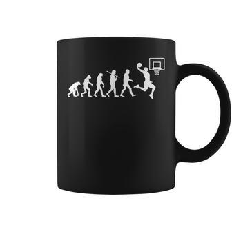Evolución Del Baloncesto Evolución Del Hombre Al Baloncesto Taza de café - Regaloses