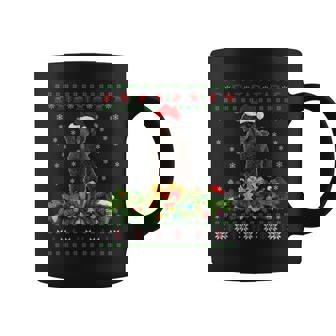 Family Matching Xmas Lighting Ugly Toy Poodle Christmas Graphic Print Coffee Mug - Monsterry