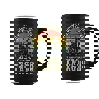 Farmer Never Underestimate An Old Man With A Tractor Farming Graphic Print Coffee Mug - Monsterry