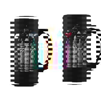Fashionable Crayon Mood Color Crayons Friyay Teacher Life Coffee Mug - Monsterry