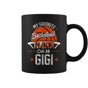 My Favorite Basketball Player Calls Me Gigi Funny Grandma Graphic Print Coffee Mug - Monsterry UK