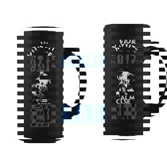 My Favorite Goalie Calls Me Dad Ice Hockey Dad For Men Coffee Mug - Thegiftio UK