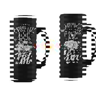 My Favorite People Call Me Noni Floral Birthday Noni Small Black Coffee Mug - Seseable