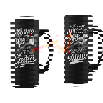 My Favorite Player Calls Me Grandma Baseball Heart Coffee Mug - Monsterry