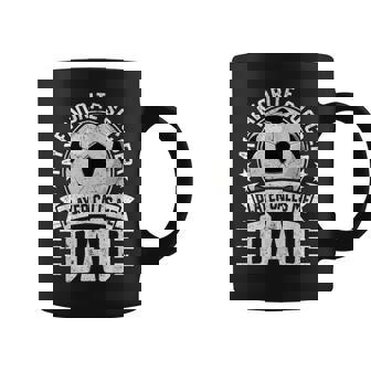 My Favorite Soccer Player Calls Me Dad Father's Day Daddy Coffee Mug - Seseable