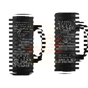 My Favorite Volleyball Player Calls Me Grandma Usa Flag Coffee Mug - Thegiftio UK