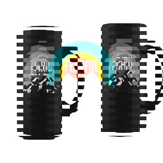 Fearful Vintage Retro Sunset Graphic Print Coffee Mug - Monsterry