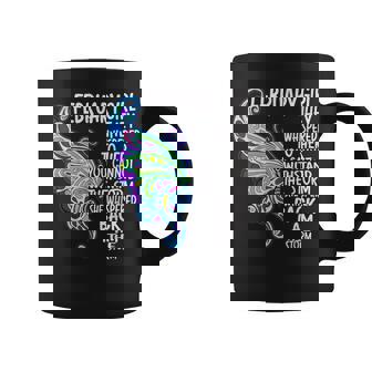 February Girl She Whispered Back I Am The Storm Butterfly Graphic Print Coffee Mug - Monsterry