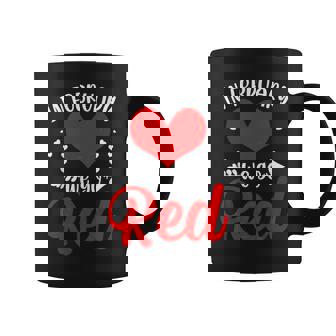 In February We Go Red Heart Disease Awareness American Graphic Print Coffee Mug - Monsterry