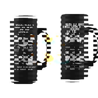 Feed Ducks Talk About Ducks Tank Top Graphic Print Coffee Mug - Monsterry