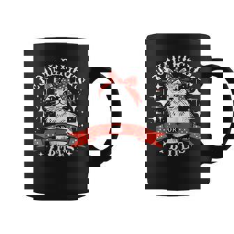 Feminist Cat Equal Rights Or I Bite Women Rights Equal Graphic Print Coffee Mug - Monsterry