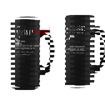 Feminist Freadom The Power Or Right To Read Graphic Print Coffee Mug - Monsterry