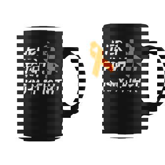 Her Fight Is My Fight Leukemia Awareness Graphic Print Coffee Mug - Monsterry