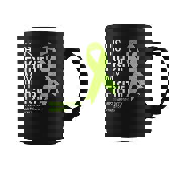 His Fight Is My Fight Muscular Dystrophy MD Awareness Ribbon Graphic Print Coffee Mug - Monsterry