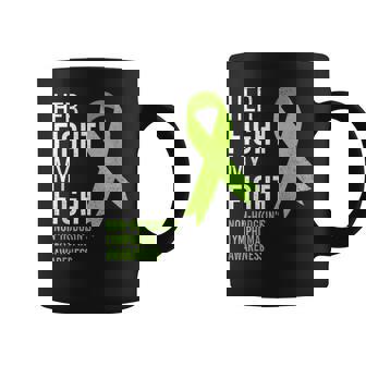 Her Fight Is My Fight Non-Hodgkin Lymphoma Awareness Ribbon Graphic Print Coffee Mug - Monsterry