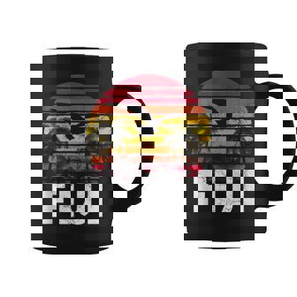 FIJI Vintage Retro Sunset 70's 80's Style Men Women Tank Top Graphic Print Coffee Mug - Monsterry