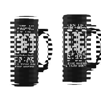 First Time Dad Est 2025 New Baby Fathers Day New Dad Graphic Print Coffee Mug - Monsterry