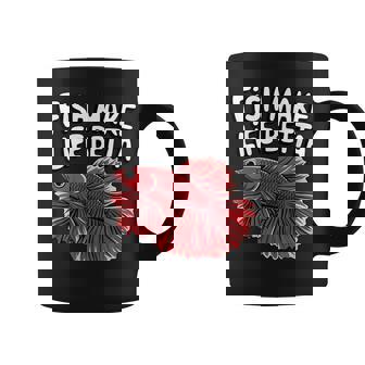 Fish Make Life Betta Aquarist Betta Fish Mom Aquarium Keeper Graphic Print Coffee Mug - Monsterry