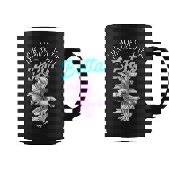 Fish Makes Life Betta Splendens Fish Siamese Fighting Fish Graphic Print Coffee Mug - Monsterry