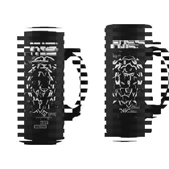 Fitness León Cabeza Gimnasio Entrenamiento Diseño Gris Cool Gym Sin Mangas Taza de café - Regaloses