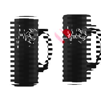 Flag Trinidad And Tobago Heartbeat Graphic Print Coffee Mug - Thegiftio UK