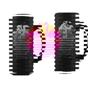 Flamingos With Vintage Sunset Retro Flamingo Summer Tee Tank Top Graphic Print Coffee Mug - Monsterry