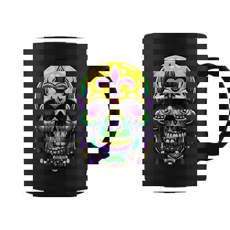 Fleur De Lis Mardi Gras Crâne De Nouvelle-Orléans Carnaval Homme Tasse - Cadeauxyz