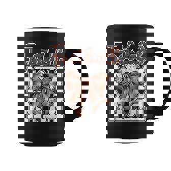 Football Mom Coquette Bow Sport Mama Game Coffee Mug | Mazezy