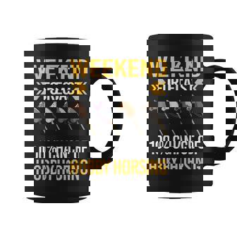 Weekend Forecast 100 Percentage Chance Of Hobby Horsing Small Graphic Print Coffee Mug - Monsterry