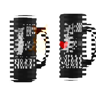 I Found My Soulmate Pembroke Welsh Corgi Dog Lover Friend Graphic Print Coffee Mug - Monsterry
