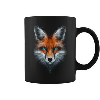 Fox Animal Blue Eyes Illustration Fox Tassen - Geschenkecke