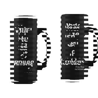 Francis Bacon Wonder Quote Tshirt Literature Teachers Graphic Print Coffee Mug - Monsterry