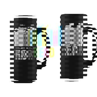 Freadom Books Reader Librarian Reading Graphic Print Coffee Mug - Monsterry
