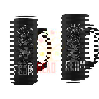 Freadom Tree Read Reading Librarian Book Across America Graphic Print Coffee Mug - Monsterry